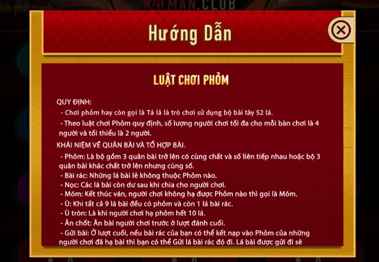 Phỏm tại ManClub Nghệ Thuật Đấu Trí Và Chiến Thuật Ăn Chốt Đỉnh Cao