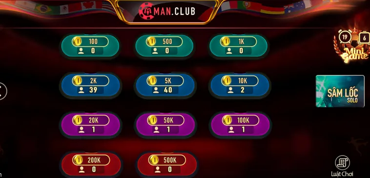 Sâm Lốc tại ManClub Đỉnh Cao Bài Tố Và Chiến Thuật Chặn Sâm Hiệu Quả
